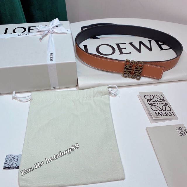LOEWE高端爆款皮帶 羅意威Anagram圖案帶扣小牛皮腰帶  jjp2562